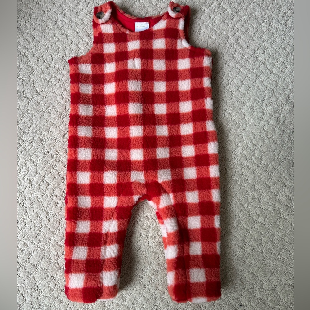 Hanna Andersson NWOT Holiday Overalls, sz 3-6 mo